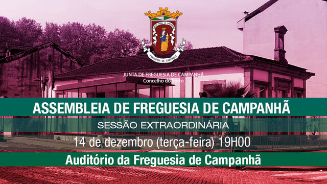 Assembleia de Freguesia de Campanhã  - 14 de dezembro - 19h00