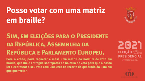 Votar com Matriz Braile