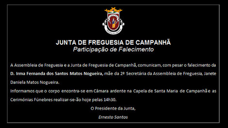 Participação de Falecimento 